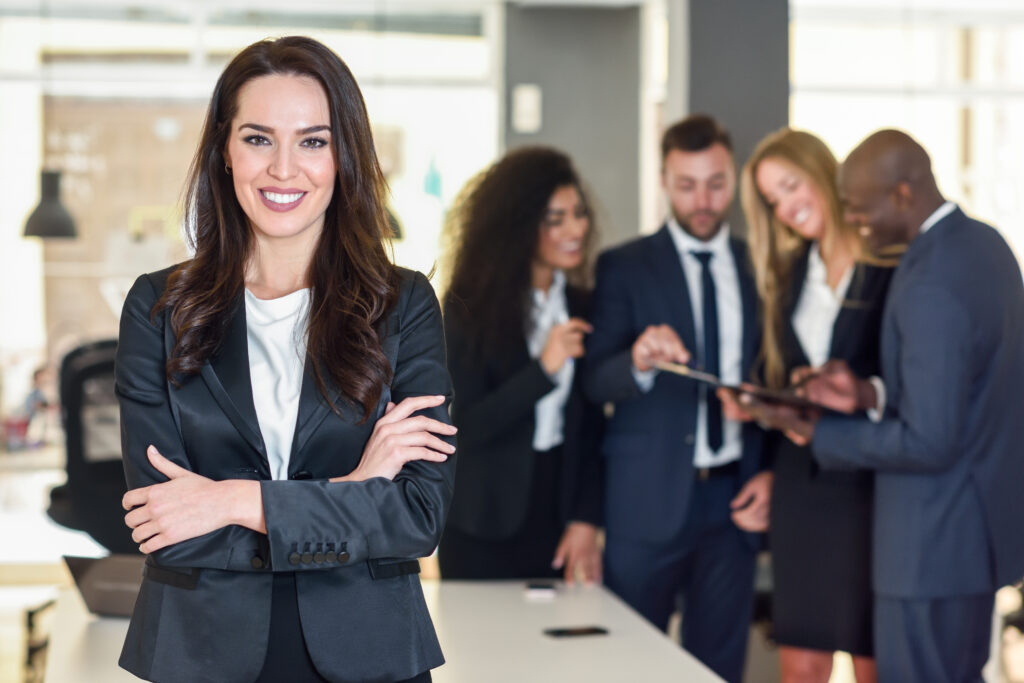 Businesswoman Leader In Modern Office With Businesspeople Workin 1024x683